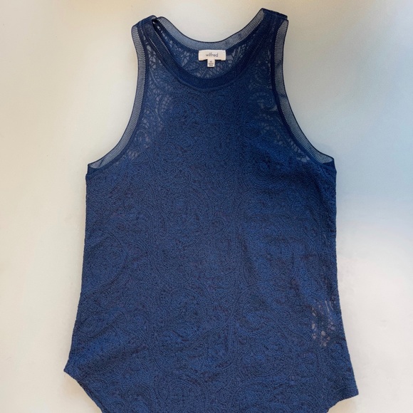 Aritzia - Wilfred Navy Lace Camisole Tank - Size XS - Picture 2 of 5